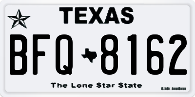 TX license plate BFQ8162