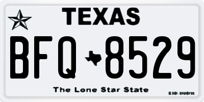 TX license plate BFQ8529