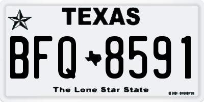 TX license plate BFQ8591