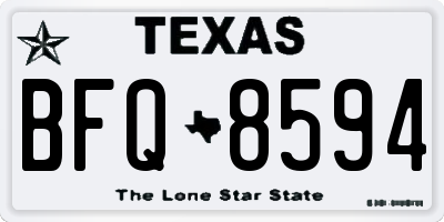 TX license plate BFQ8594
