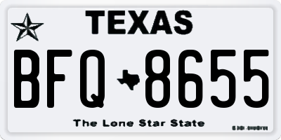 TX license plate BFQ8655