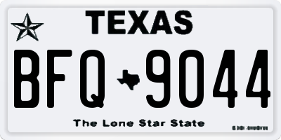 TX license plate BFQ9044