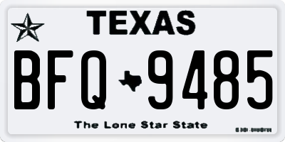 TX license plate BFQ9485