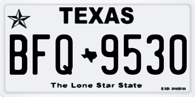 TX license plate BFQ9530