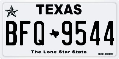 TX license plate BFQ9544