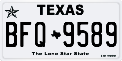 TX license plate BFQ9589