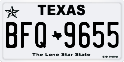 TX license plate BFQ9655