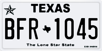 TX license plate BFR1045