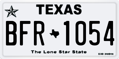 TX license plate BFR1054