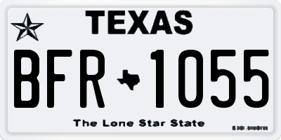 TX license plate BFR1055