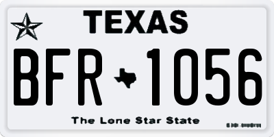 TX license plate BFR1056