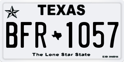 TX license plate BFR1057