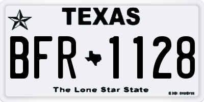 TX license plate BFR1128