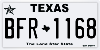 TX license plate BFR1168
