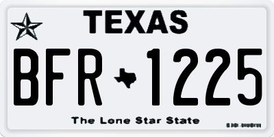 TX license plate BFR1225