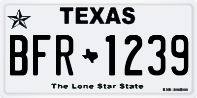 TX license plate BFR1239