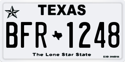 TX license plate BFR1248
