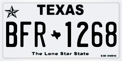 TX license plate BFR1268