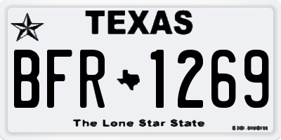 TX license plate BFR1269