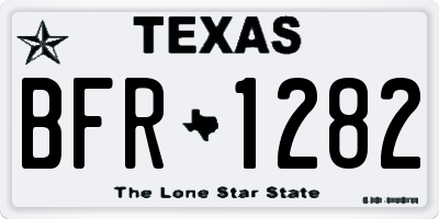TX license plate BFR1282