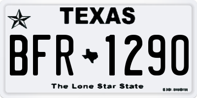 TX license plate BFR1290