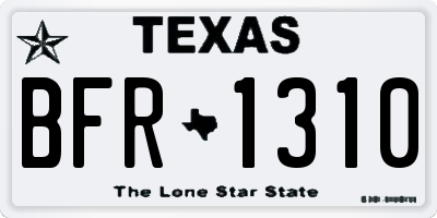 TX license plate BFR1310