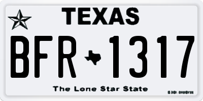 TX license plate BFR1317