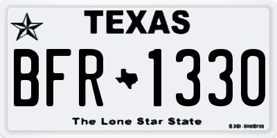 TX license plate BFR1330