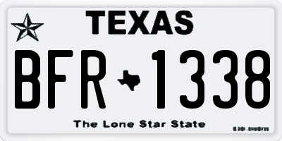 TX license plate BFR1338