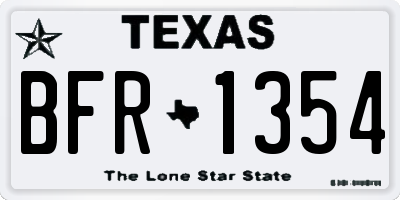 TX license plate BFR1354