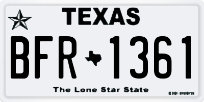TX license plate BFR1361