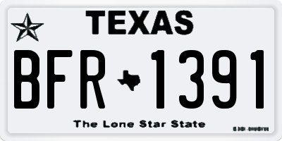 TX license plate BFR1391
