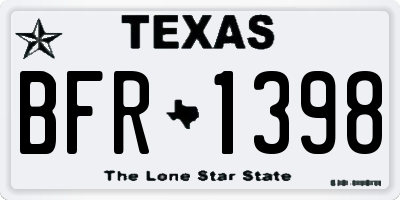 TX license plate BFR1398