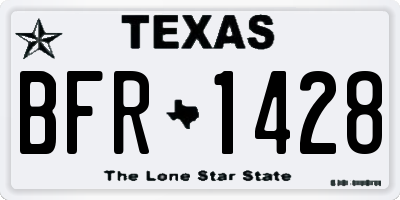 TX license plate BFR1428