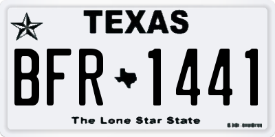TX license plate BFR1441