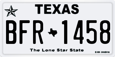TX license plate BFR1458