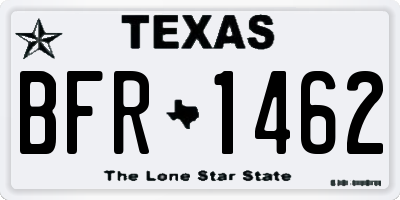 TX license plate BFR1462