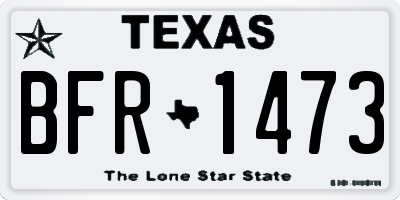 TX license plate BFR1473