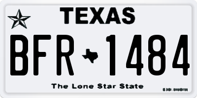 TX license plate BFR1484