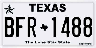 TX license plate BFR1488