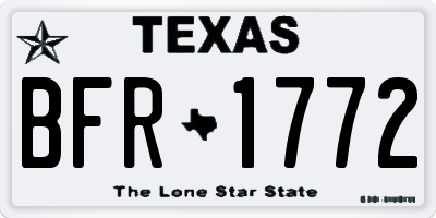 TX license plate BFR1772