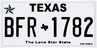 TX license plate BFR1782