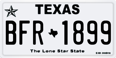 TX license plate BFR1899