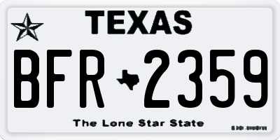 TX license plate BFR2359