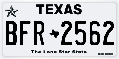 TX license plate BFR2562