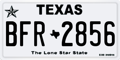 TX license plate BFR2856