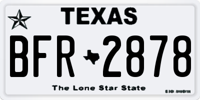 TX license plate BFR2878