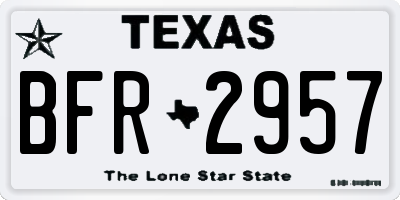 TX license plate BFR2957