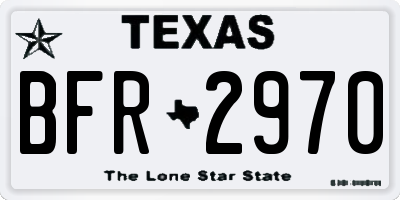 TX license plate BFR2970