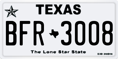 TX license plate BFR3008